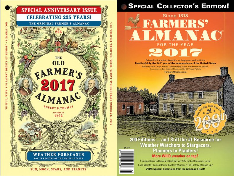 farmers almanacs 2017 covers